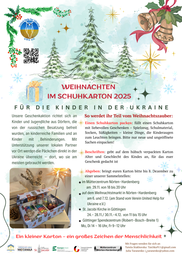 Spendenaktion „Weihnachten im Schuhkarton“